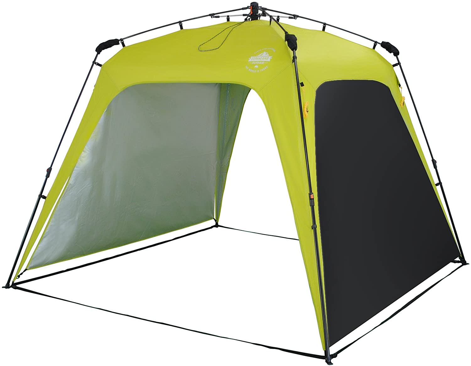 Lumaland outdoor pavillon, garden tent, camping party tent, sturdy, 1x Sidewall | Black, approx.250 cm x 250 cm x 190 cm - Image 4