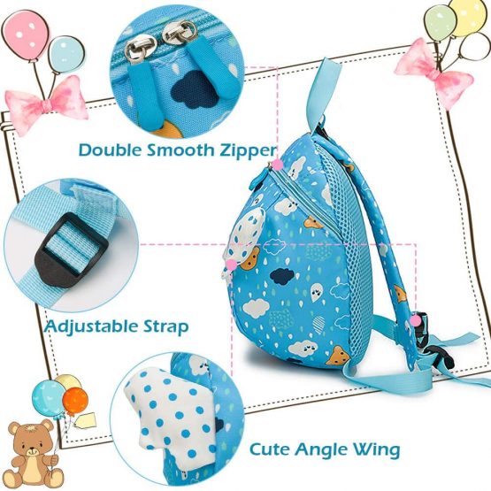 Cosyres Bunny Kids Backpack Preschool Toddler Girls with Reins Pink - Image 4