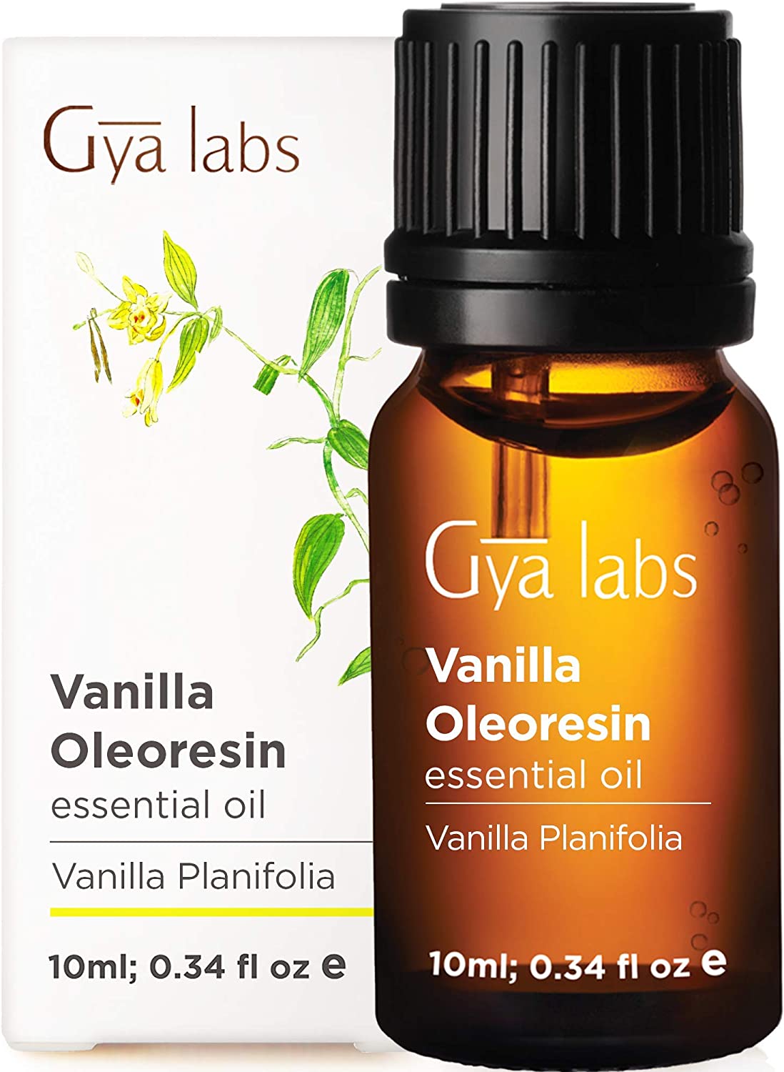 Gya Labs Vanilla Essential Oil for Diffuser, Vanilla Oleoresin Essential Oil, Vanilla Essential Oil for Skin & Candle Making