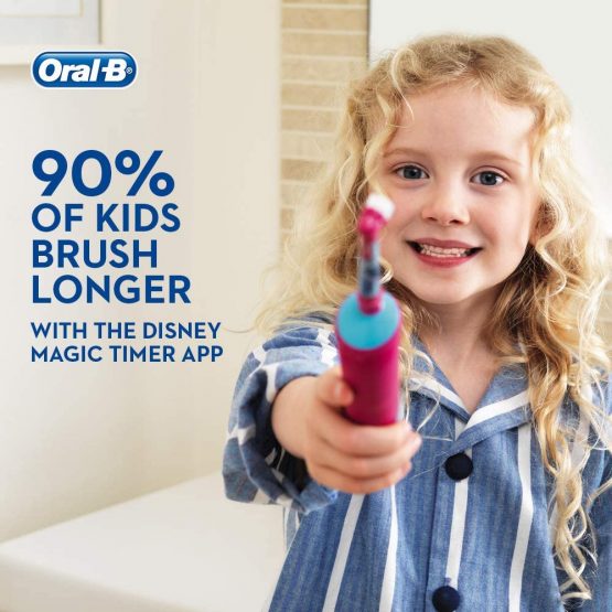 Oral-B Stages Power Kids Electric Rechargeable Toothbrush with Disney Frozen Characters, 1 Handle, 1 Brush Head, UK 2 Pin Plug for Ages 3+, Stocking Filler for Kids - Image 4