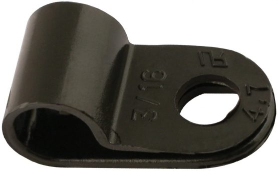 Connect 30352 Nylon P-Clip, Black, 9.0 mm, Set of 100