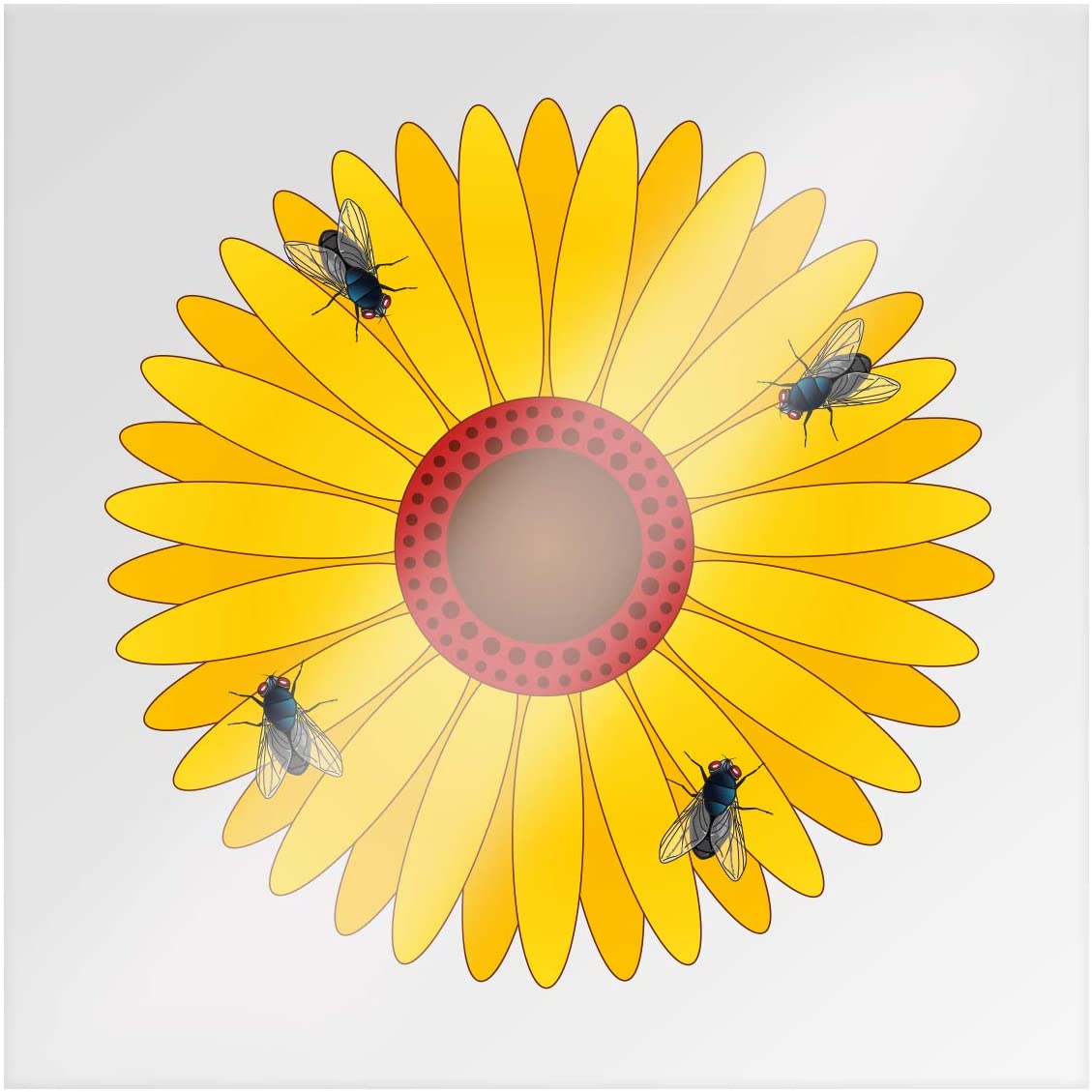 Zero in ZER011 Floral Window Fly Trap (3 Pack, Sticky Fly Traps for Windows), Multi-Colour, 6.0 cm*0.02 cm*6.0 cm - Image 2