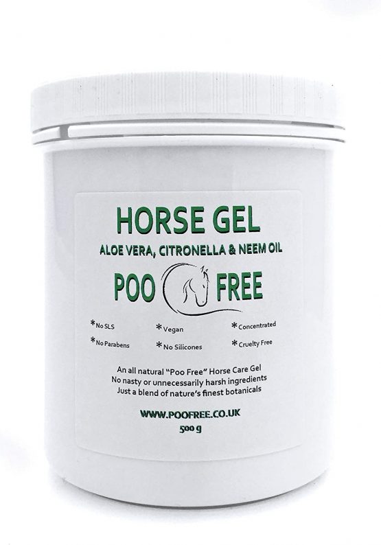 POO FREE Natural ALOE VERA, NEEM & CITRONELLA GEL FOR HORSES - 500 g Cools and Moisturises, Soothes, Relieves Itchiness, Eliminates Smells. Beneficial for Dry, Damaged, Sensitive Skin.