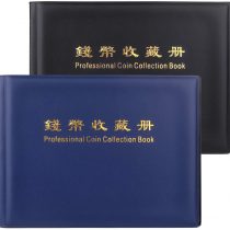 TUPARKA 2 Pack Coin Collection Album 480 Coin Holders Can Hold 50P and 2 Pound Coins (Black and Blue)