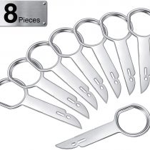 8 Pieces Radio Removal Tool Key Tool with Easy Grip Handles Compatible with Ford, Mercedes and