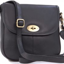 GIGI - Women's Leather Saddle Bag - Shoulder/Cross Body Handbag with Long Adjustable Strap - OTHELLO 8775