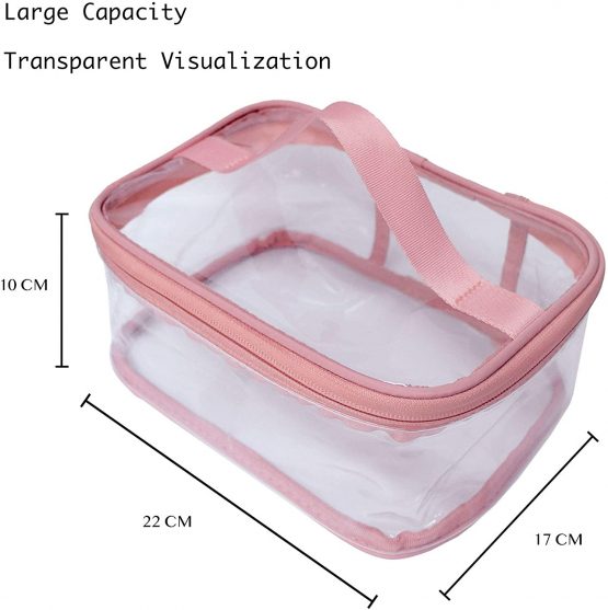 FIYUK Toiletry Bag Makeup Cosmetic Clear Bag Portable Waterproof Transparent Travel Large Storage - Image 4