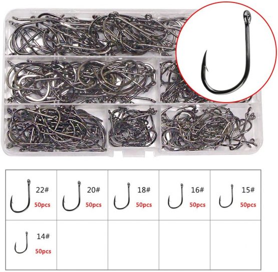 Dingbear Big Combination Saltwater Freshwater Military High Carbon Steel Fishing Hooks Fish Hooks