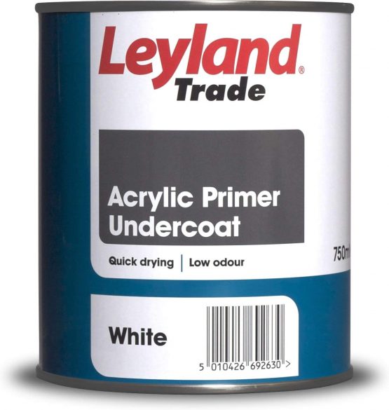 Leyland Trade 300870 Acrylic Primer Undercoat, White, 750 ml (Pack of 1)
