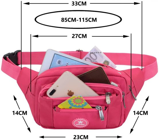 Ariineer Waterproof Bumbags and Fanny Packs Plus Size for Sport Hiking Large Waist Travel Pouch Bag Hiking Sport Waist Bag Large Bumbag for Women Men - Image 4