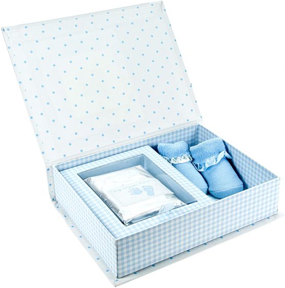 Spotty Baby Imprint Gift Box with Imprint Kit and Booties - Image 2