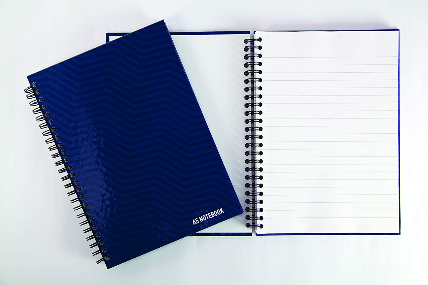 Summit A5 Notebook, Hardback Wirebound, Ruled, 160 pages, Blue (Pack of 5) - Image 2