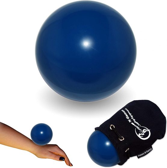 Flames N Games Juggle Dream Practice Contact Ball + Suede Bag - Pro Contact Balls for all Abilities. Available in 3 sizes and 5 colours!! (Blue, 70mm) - Image 2