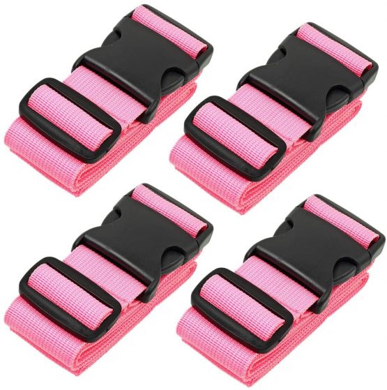 BlueCosto Luggage Strap Suitcase Straps Belts Travel Accessories, 4-Pack, Green