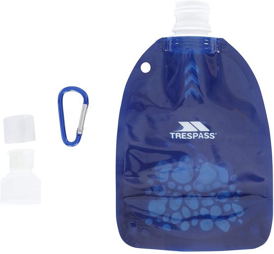 Trespass Hydromini, Blue, ONE SIZE, Collapsable Water Bottle 350ml with Bite Valve, One Size, Blue - Image 4