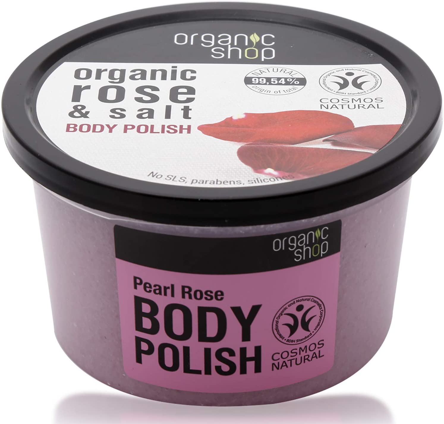 Organic Shop 250ml Body Scrub Firming Rose & Salt, 250 ml (Pack of 1) - Image 3