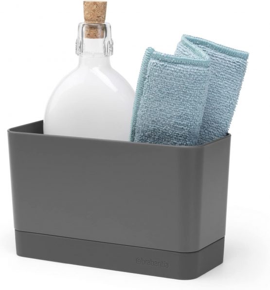 Brabantia 117503 Sink Organiser with Removable Tray, Dark Grey, 8.5 x 19 x 11.5 cm - Image 4