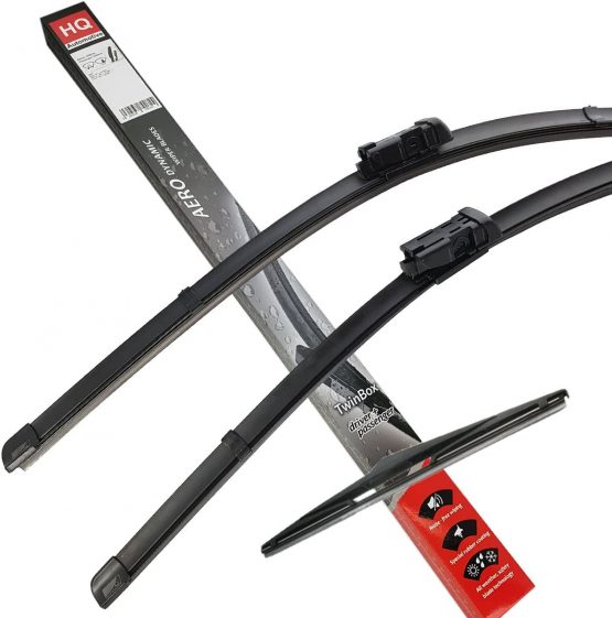 HQ AUTOMOTIVE Aero Flat Windscreen Wipers Wiper Blades fit Fiesta MK7 Hatchback Front Rear AD51-624|HQ12E