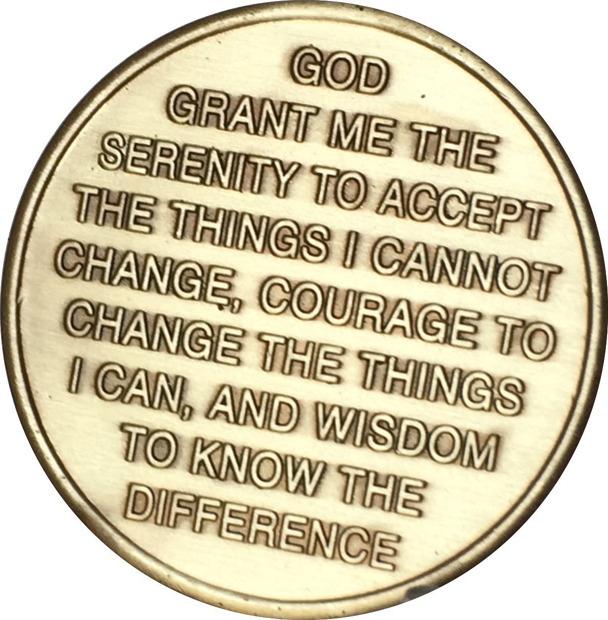 RecoveryChip One Day At A Time Universe Sun Moon Earth Medallion Color Serenity Prayer Chip, Black, Small - Image 4