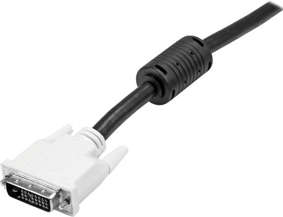 StarTech 10m DVI-D Dual Link Cable - Male to Male DVI-D Digital Video Monitor Cable - 25 pin DVI-D Cable M/M Black 10 Meter, 2560x1600 (DVIDDMM10M) - Image 2