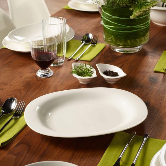 Villeroy & Boch New Cottage Basic Serving Plate, 34 cm, Premium Porcelain, White - Image 2