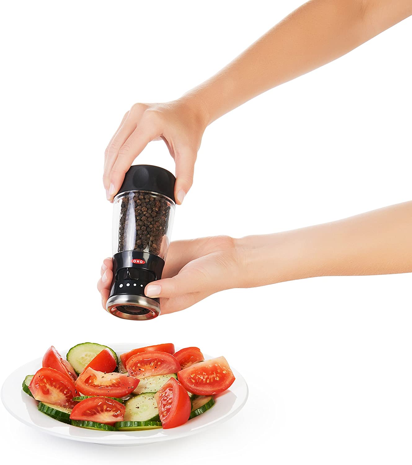 OXO Pepper Grinder, Clear, Black, Pack of 1 - Image 4