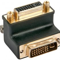 LINDY DVI-I Male to DVI-I Female 90° Adapter Down
