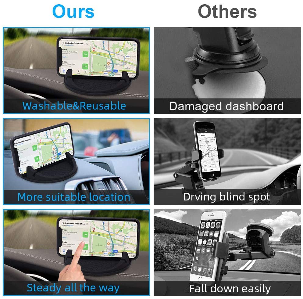 Beeasy 15W Wireless Car Charger Dashboard,Car Phone Holder Wireless Charger Non-Slip,Mobile Phone Fast Wireless Charger for iPhone 16 14 13 12 11 Pro Max XR X SE - Image 4