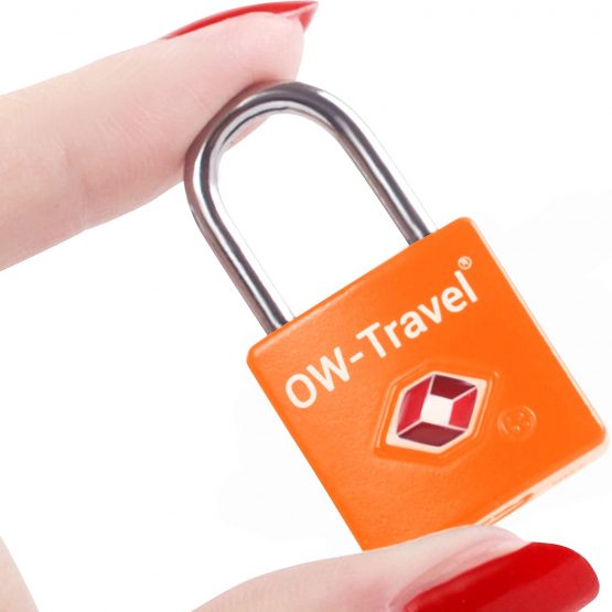TSA Approved Luggage Locks Padlocks (2 Pack) OW-Travel Suitcase Locks with Keys. Heavy Duty Zinc Alloy Suitcase Padlocks with Key Lock for Luggage, Bag, Case, Backpack, Rucksack, Gym Locker (Orange) - Image 2