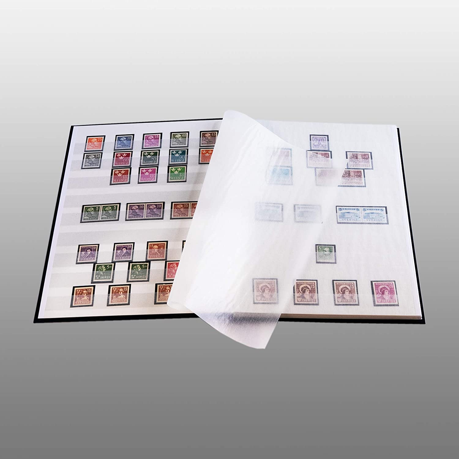 Prophila stamp album (new) 16 white sides, blue cover, 22.9 x 30.5 cm / 9 x 12 inches - Image 4