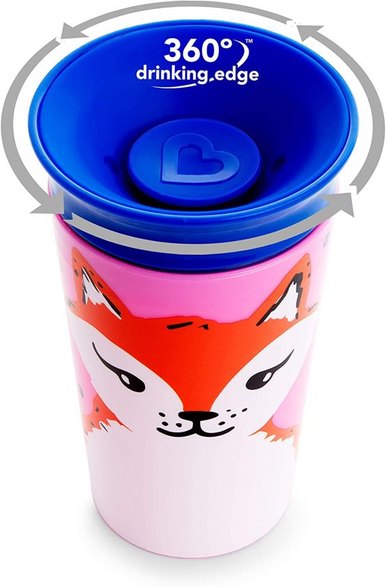 Munchkin Miracle 360 WildLove Sippy Cup, 9 oz / 266 ml, Fox - Image 3