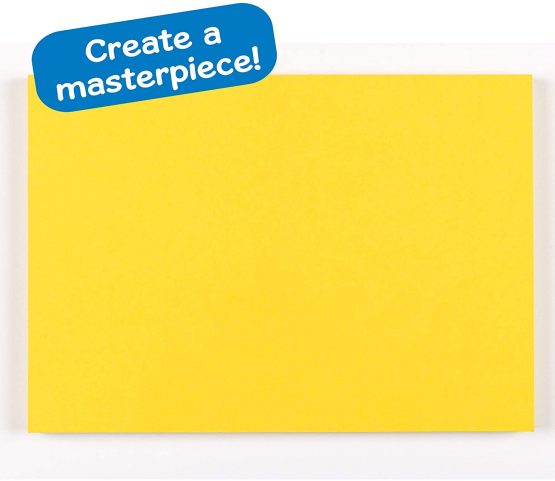 Baker Ross A4 Yellow Coloured Card (220gsm) Value Pack (Pack of 50), Perfect for Children Art & Craft Activities, Collage and Model Making - Image 4
