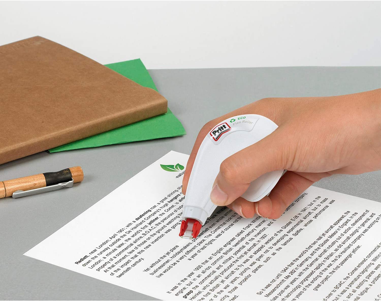 Pritt Eco Flex Correction Roller Side Application Immediately Rewritable Tape Length 10 m Tape Width 4.2 mm Economy Set including 4 Rollers 9H PRKEB4X - Image 2