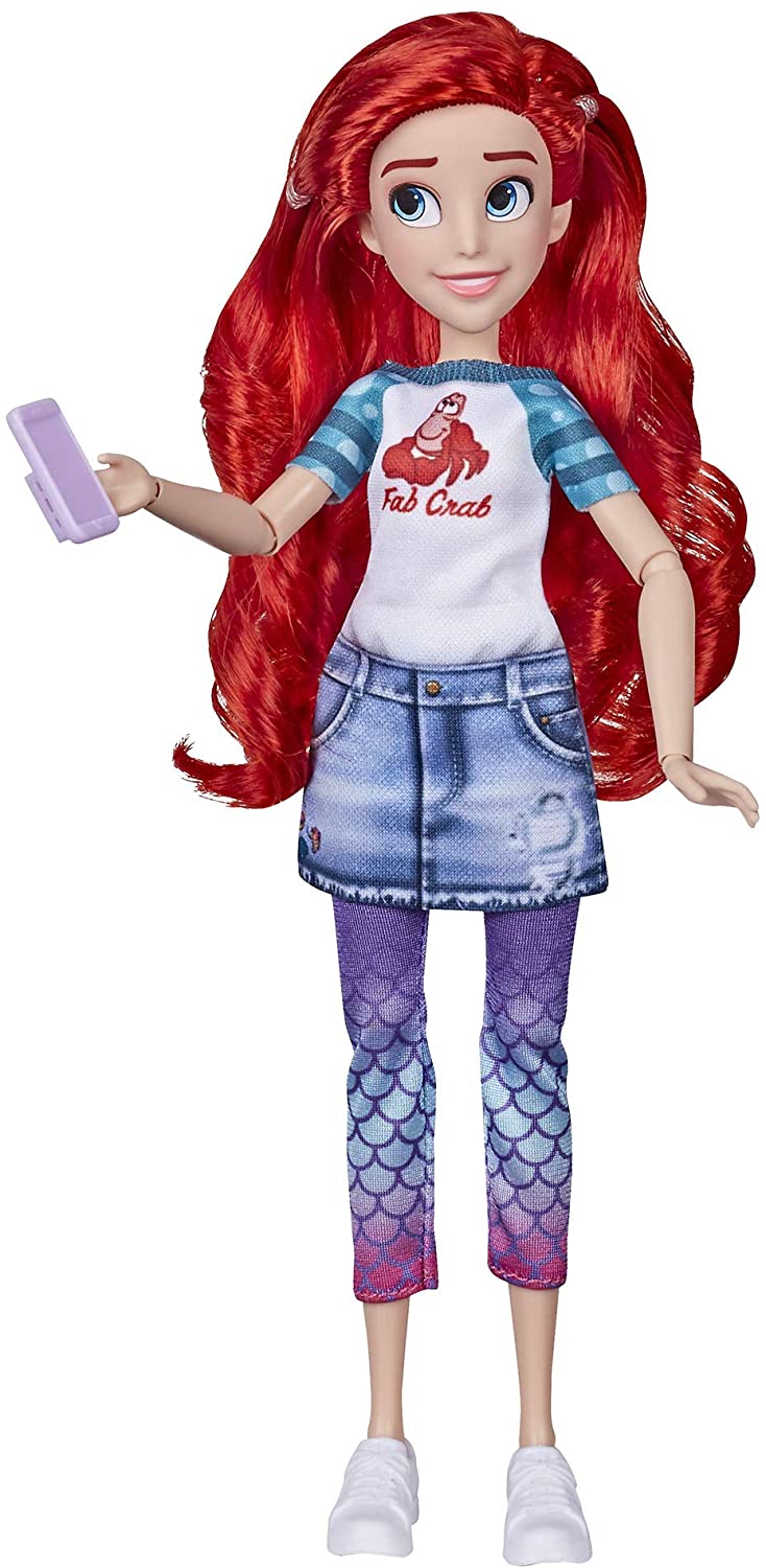 Disney Princess Comfy Squad Ariel, Ralph Breaks the Internet Movie Fashion Doll with Comfy Clothes and Accessories
