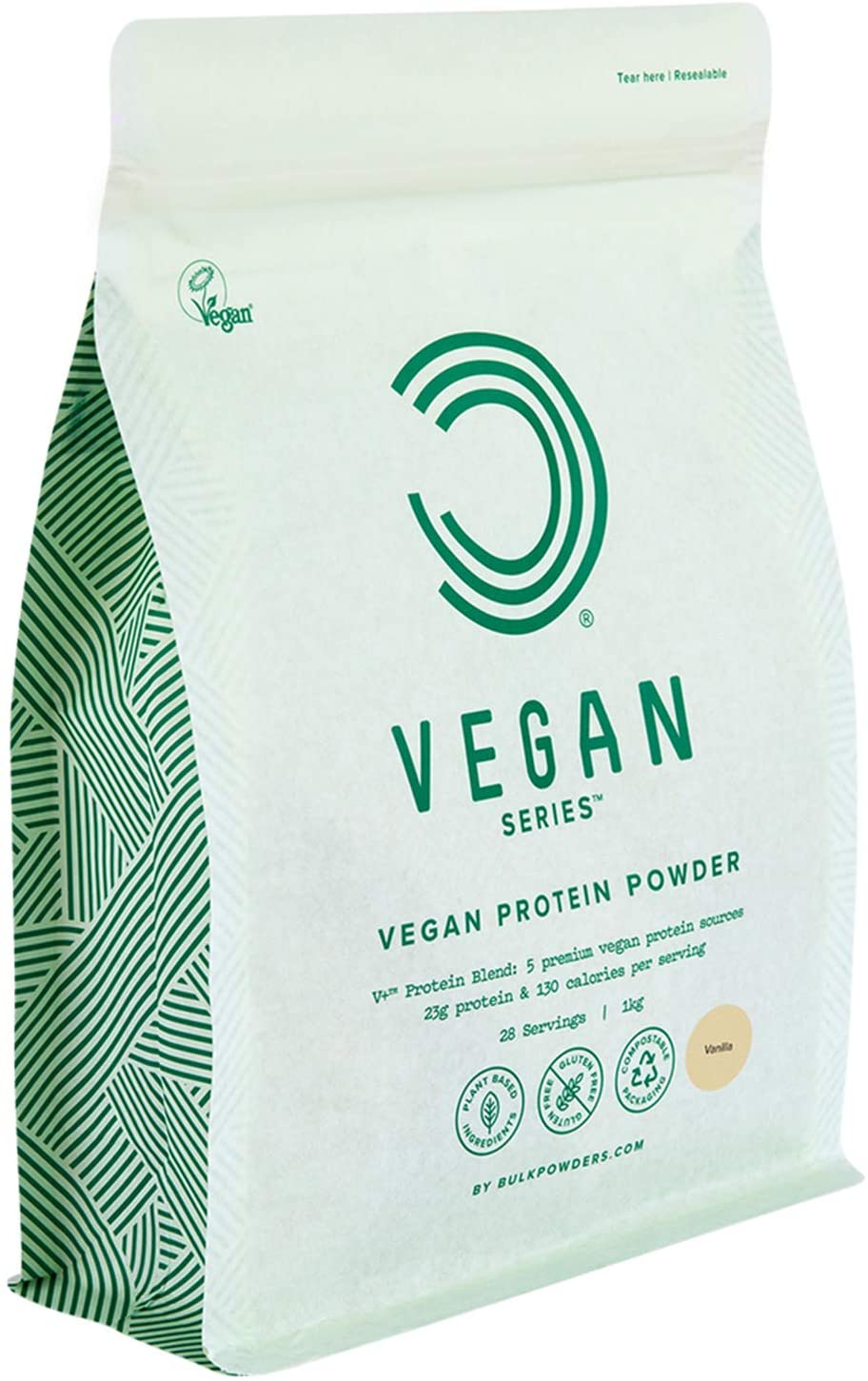 Bulk Vegan Protein Powder, Vanilla, 1 kg, Packaging May Vary, 1kg