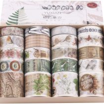 Lychii Washi Tape Set, 20 Rolls Decorative Making Tape for DIY, Journals, Daily Planners, Gift Wrapping, Office Party Supplies