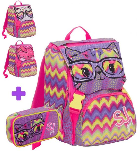 Seven Double School Backpack with School Bag SJ Wild Fashion 2018 , Assorted - Image 2