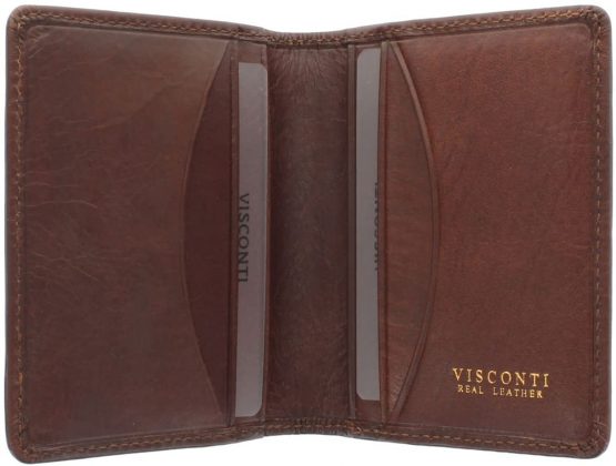 Visconti Tuscany Collection Camper Leather Card Holder - RFID Protection TSC40 Tan - Image 2