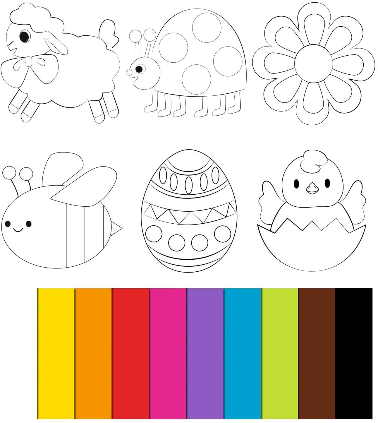 Ursus 21290001 Knüddelbild Set Spring 6 Photo Card 300 g/m² Approx. 22.5 x 22.5 cm, Printed on one Side Motifs - Image 2