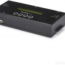 StarTech SATSASDUPE11 1:1 Hard Drive Duplicator and Eraser for 2.5 Inch/ 3.5 Inch SATA (I/II/III) and SAS (I/II) HDD SSD, LCD and RS-232, Cloner and Wiper