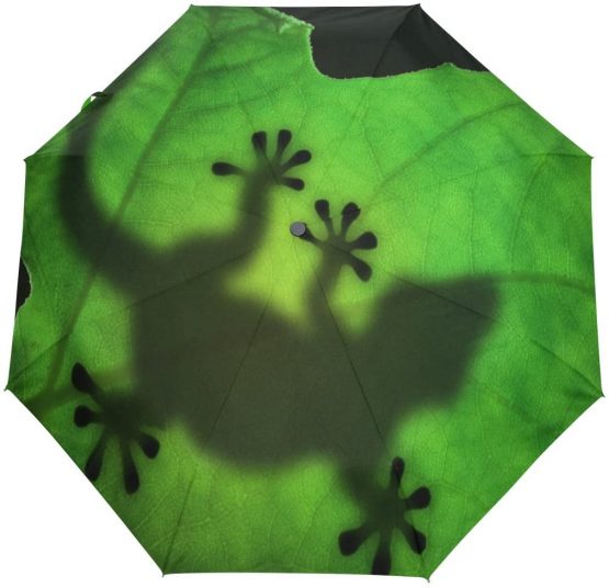 Folding Umbrella Colorful Letters On Red Print Rain Sun Compact Automatic Umbrella Sunblock Windproof for Women Men Girls Boys