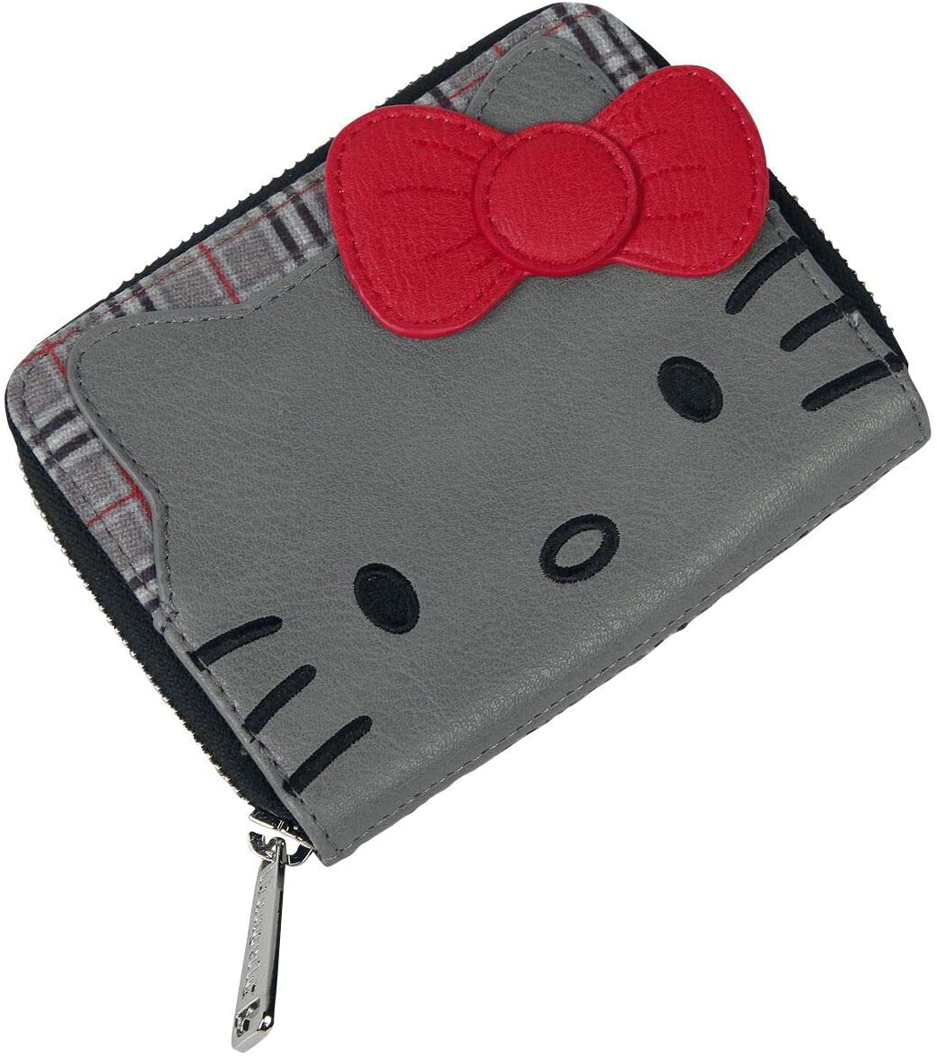 Hello Kitty Loungefly Women Wallet Grey, Faux Leather
