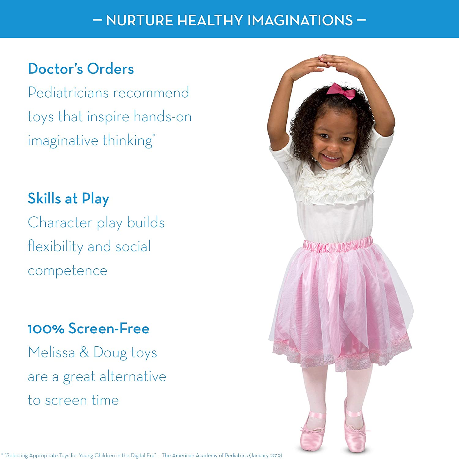 Melissa & Doug Role Play Collection Goodie Tutus! (Pretend Play, 4 Dress-Up Costume Skirts), Multi - Image 4