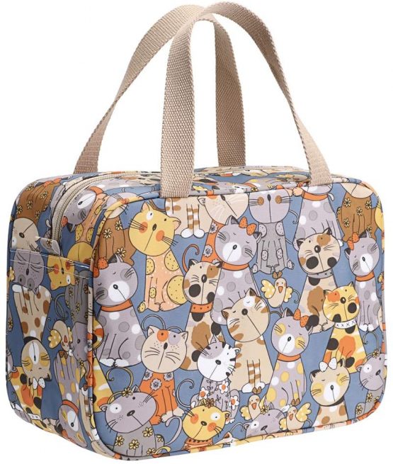 IGNPION Woman Large Travel Toiletry Bag Waterproof Wash Bag Make up Organizer Bag Cosmetic Bag Swimming Gym Bag (Cat)