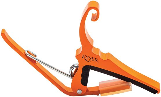Kyser Quick-Change Capo for 6-string acoustic guitars, Orange Blaze, KG6O