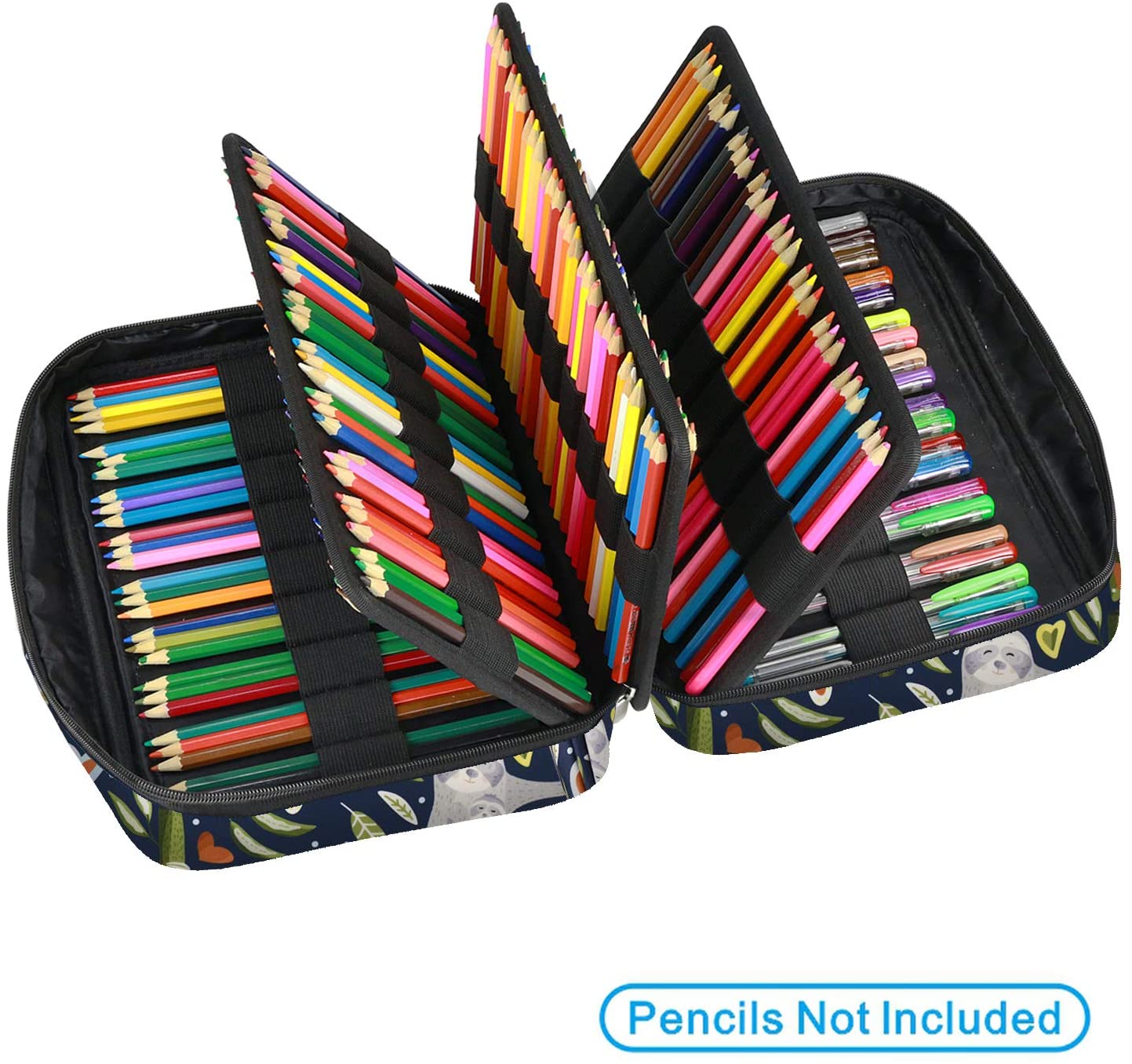 YOUSHARES Colored Pencil Case 220 Slots Pen Case Organizer with Handy ...