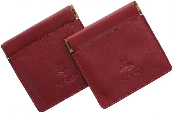 Pack of 2 Visconti Leather Snap Top Purses CP7 Red
