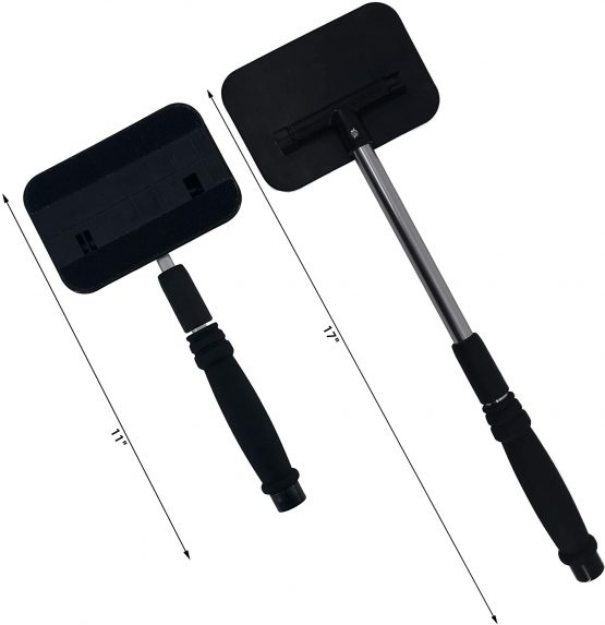 POLYTE Pivoting Windshield Glass Cleaning Tool Extendable Aluminum Handle w/3 Premium Microfibre Covers - Image 2