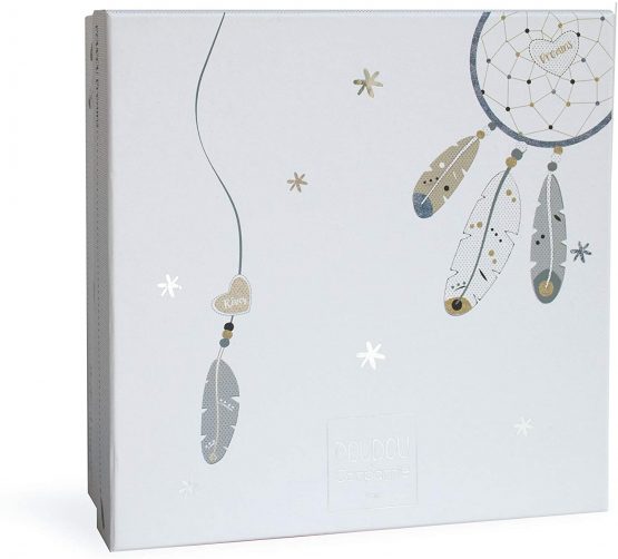 Doudou et Compagnie DC3548 ATTRAPE-REVE - PANDA Baby Flower Petals, Grey - Image 3