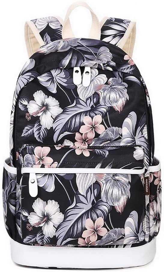Acmebon Fashion School Backpack for Girl Casual Laptop Backpack Set 3 Pieces for Women Floral 621 - Image 2